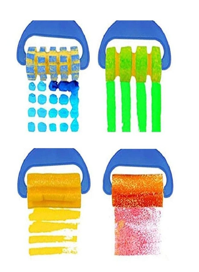 Brille Bee Sponge Stamp Foam Painting Brushes, Flower Shapes, Art Paint Drawing Tools, DIY Graffiti Stamps for Kids Early Learning (Spounge Roller Set) - Image 3